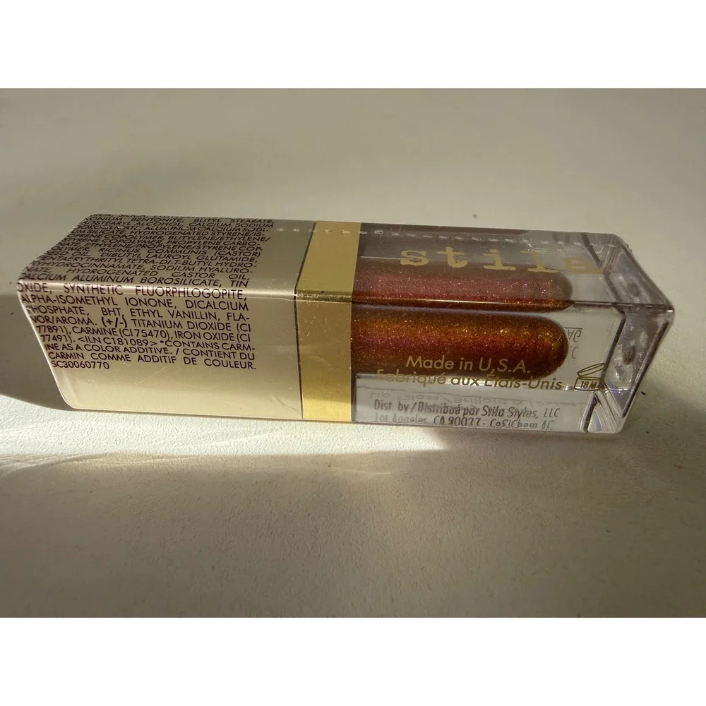 Stila Lip Gloss Beauty Boss‎ Elevator Pitch Duo-Chrome Shimmer Mini Travel New